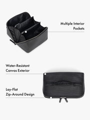 Colette Lay-Flat Canvas Toiletry Bag